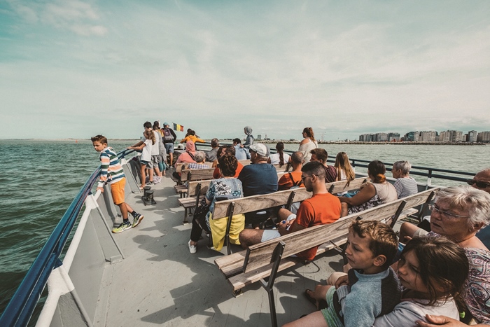 Franlis rondvaart boottocht zeeklassen "Vlaamse kust " duin en zee schoolreis activiteiten jeugdcentrum vakantieverblijf JVC