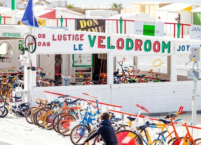 "De lustige velodroom" zeeklassen "Vlaamse kust " duin en zee schoolreis activiteiten jeugdcentrum accommodatie groepsaccommodatie JVC